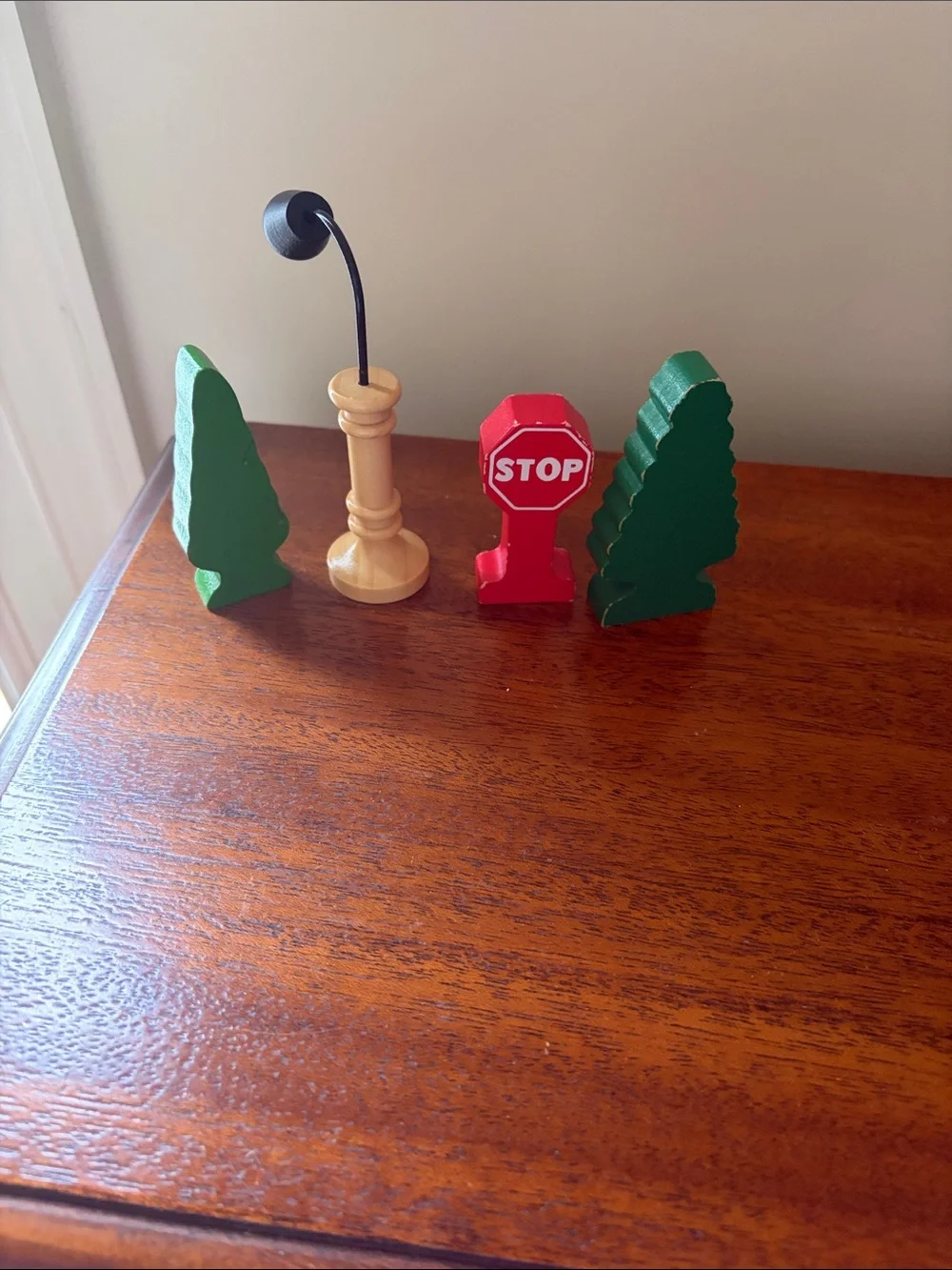Thomas & Friends Wooden Stop Sign & Green Trees Play Set
